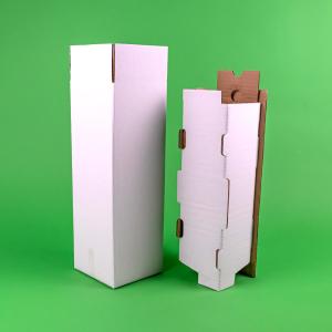 Cutii clasice de vin 2 sticle cu separator CO5 alb 260x130x395 50 buc/set