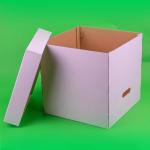 Cutii tort cu capac 330x330x330 mm alb 25 buc/set