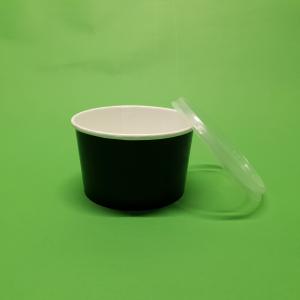 Bol supa negru cu capac 50 buc/set 16 oz