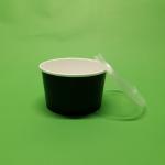 Bol supa negru cu capac 50 buc/set 16 oz