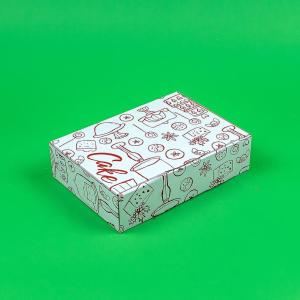 Cutii prajituri T8 pretiparite 100 buc/set alb 235x165x60 mm