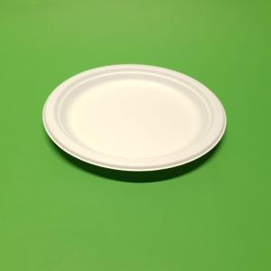 Farfurii bio din trestie de zahar necompartimentate 23cm 50buc/set