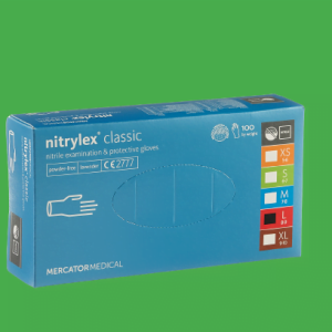 Manusi nitril de unica folosinta, ALBASTRE L 100 buc/set