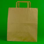 Sacose hartie kraft 32X16X35 cu maner tip banda 250 buc/cutie