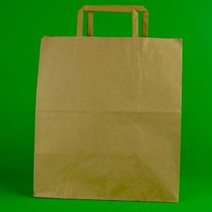 Sacose hartie kraft 32X16X35 cu maner tip banda 250 buc/cutie